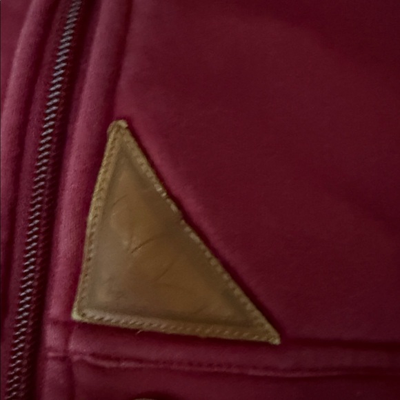 Adidas Burgundy Zip-Up Hoodie with Logo - Picture 3 of 4